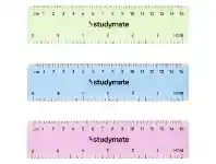 Officeworks Studymate Plastic Fluoro Ruler 15 cm offer