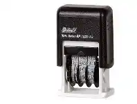Officeworks Deskmate Self Inking Mini Dater 3mm Black offer