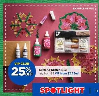 Spotlight Glitter & glitter glue offer