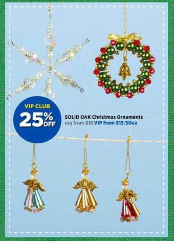 Spotlight Solid oak christmas ornaments offer