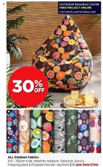 Spotlight All outdoor fabrics offer