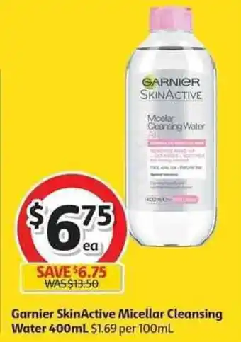 Coles Granier SkinActive Micellar Cleansing Water 400ml offer