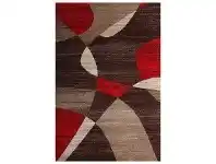 LivingStyles Aura Cruz Modern Rug, 280x380cm, Brown offer