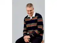 Harris Scarfe Bronson Casual Kennedy Long Sleeve Stripe Rugby offer