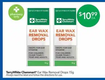Terry White Terrywhite chemmart ear wax removal drops offer