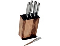 Harris Scarfe Stanley Rogers 6pc Black Acacia Knife Block offer