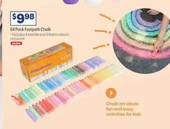 Officeworks 64 pack footpath chalk offer