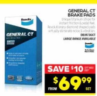 Autopro General ct brake pads offer