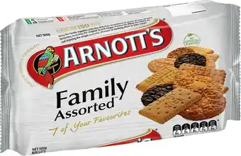 IGA Arnottu2019s Family Assorted Biscuits 500g offer
