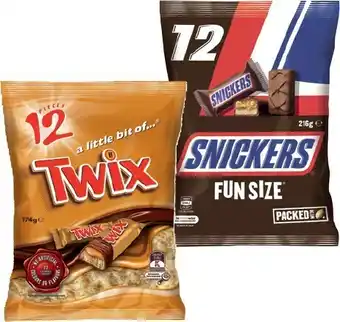 IGA Mars, M&M's or Skittles Fun Size 12-18 Pack Selected Varieties offer