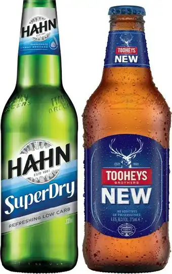 IGA Hahn Super Dry or Tooheys New 24 Pack offer