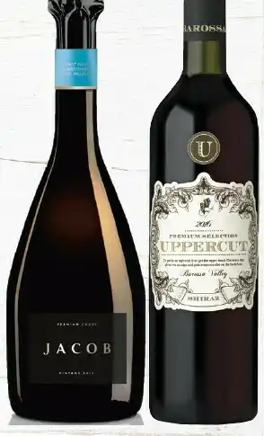 IGA Jacob Brut Vintage 2017 or Uppercut 750mL Varieties offer