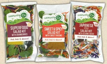 IGA Community Co Salad Kits Japanese 400g, Sweet & Spicy 350g or Superfood with Cranberry 320g offer