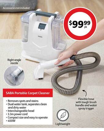 Coles Saba portable carpet cleaner offer