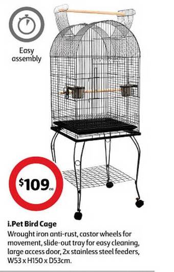 Coles I.pet bird cage offer