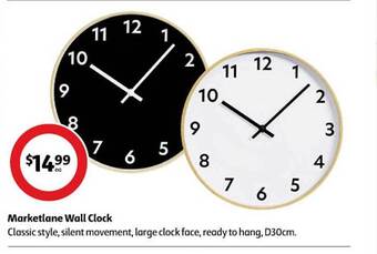 Coles Marketlane wall clock offer
