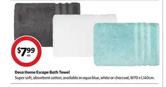 Coles Deca hoem escape bath towel offer