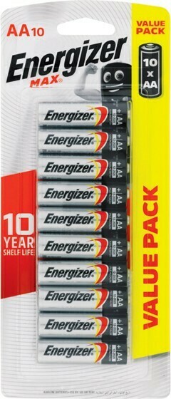 IGA Energizer Max AA 10 Pack or AAA Batteries 8 Pack offer