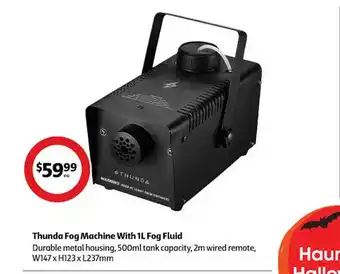 Coles Thunda fog machine with 1l fog fluid offer