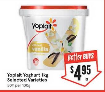 IGA Yoplait yoghurt 1kg offer
