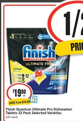 Finish quantum ultimate pro dishwasher tablets 32 pack