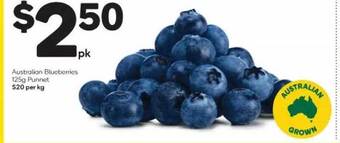 Woolworths Australian blueberries offer