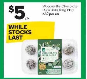 Woolworths Woolworths chocolate rum balls offer