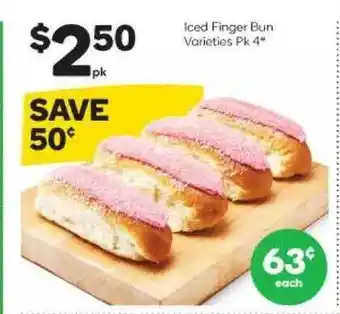 Woolworths Iced finger bun offer