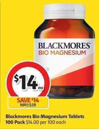 Coles Blackmores Bio Magnesium Tablets 100 Pack offer
