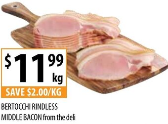 Supabarn Bertocchi Rindless Middle Bacon From The Deli offer