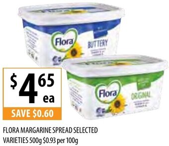 Supabarn Flora Margarine Spread Selected Varieties 500g offer
