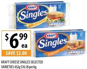 Supabarn Kraft Cheese Singles Selected Varieties 432g offer
