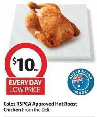 Coles Coles RSPCA Approved Hot Roast Chicken offer