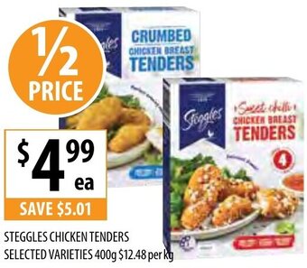 Supabarn Steggles Chicken Tenders Selected Varieties 400g offer