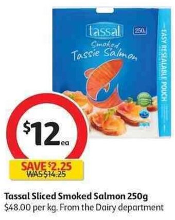 Coles Tassal Sliced Smoked Salmon 250g offer