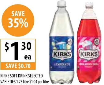 Kirks Soft Drink Selected Varieties 1.25 Litre