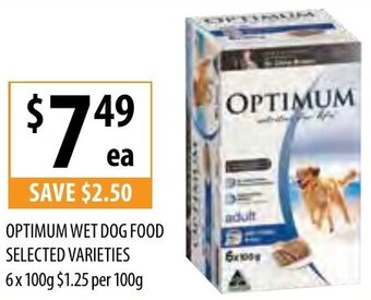 Supabarn Optimum Wet Dog Food Selected Varieties 6 x 100g offer