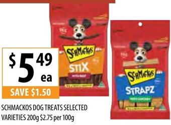 Supabarn Schmackos Dog Treats Selected Varieties 200g offer