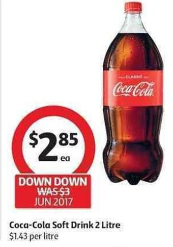 Coles Coca-Cola Soft Drink 2 Litre offer