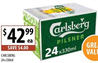 Supabarn Carlsberg 24 x 330ml offer