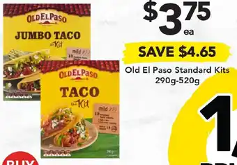 Drakes Old El Paso Standard Kits 290g-5200g offer