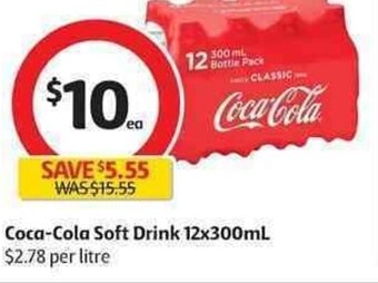 Coles Coca-Cola Soft Drink 12x300ml offer
