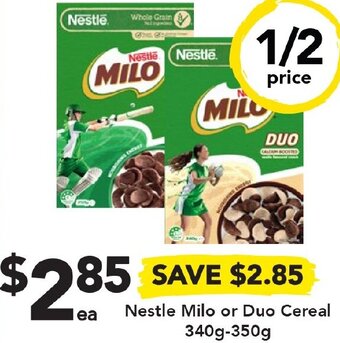 Drakes Nestle Milo Or Duo Cereal 340g-350g offer