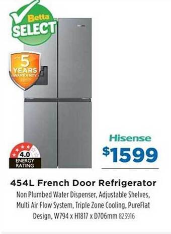 Betta 454l french door refrigerator offer