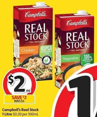 Coles Campbell's real Stock 1 Litre offer