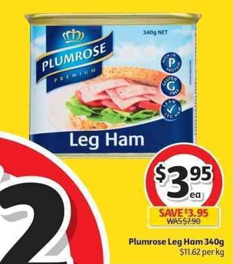 Coles Plumrose Leg Ham 340g offer