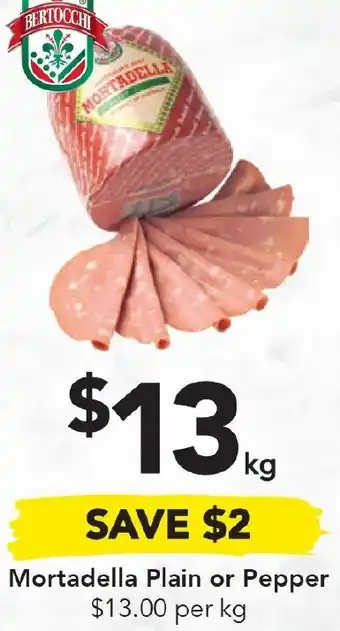 Drakes Mortadella Plain Or Pepper offer