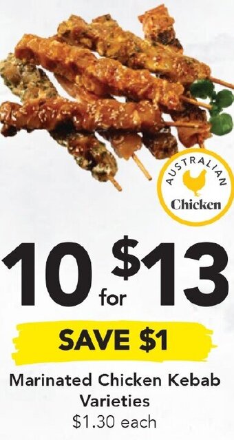Drakes Marinated Chicken Kebab Varieties offer