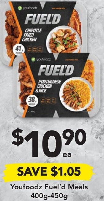 Drakes Youfoodz Fuel'd Meals 400g-450g offer
