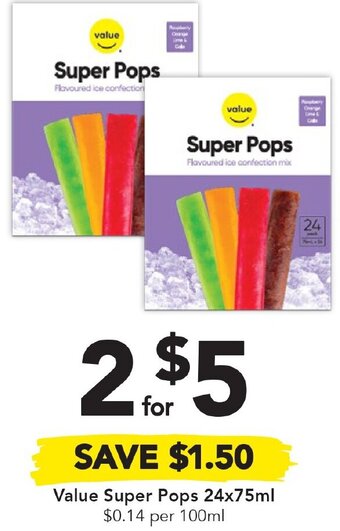 Drakes Value Super Pops 24x75ml offer